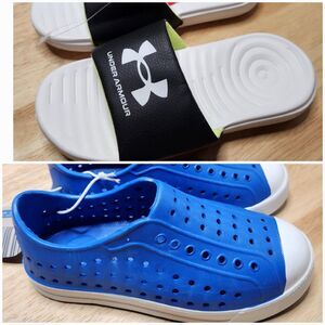 Toddler Boys Footwear Bundle Size 11/12 – Slides + Water Shoes